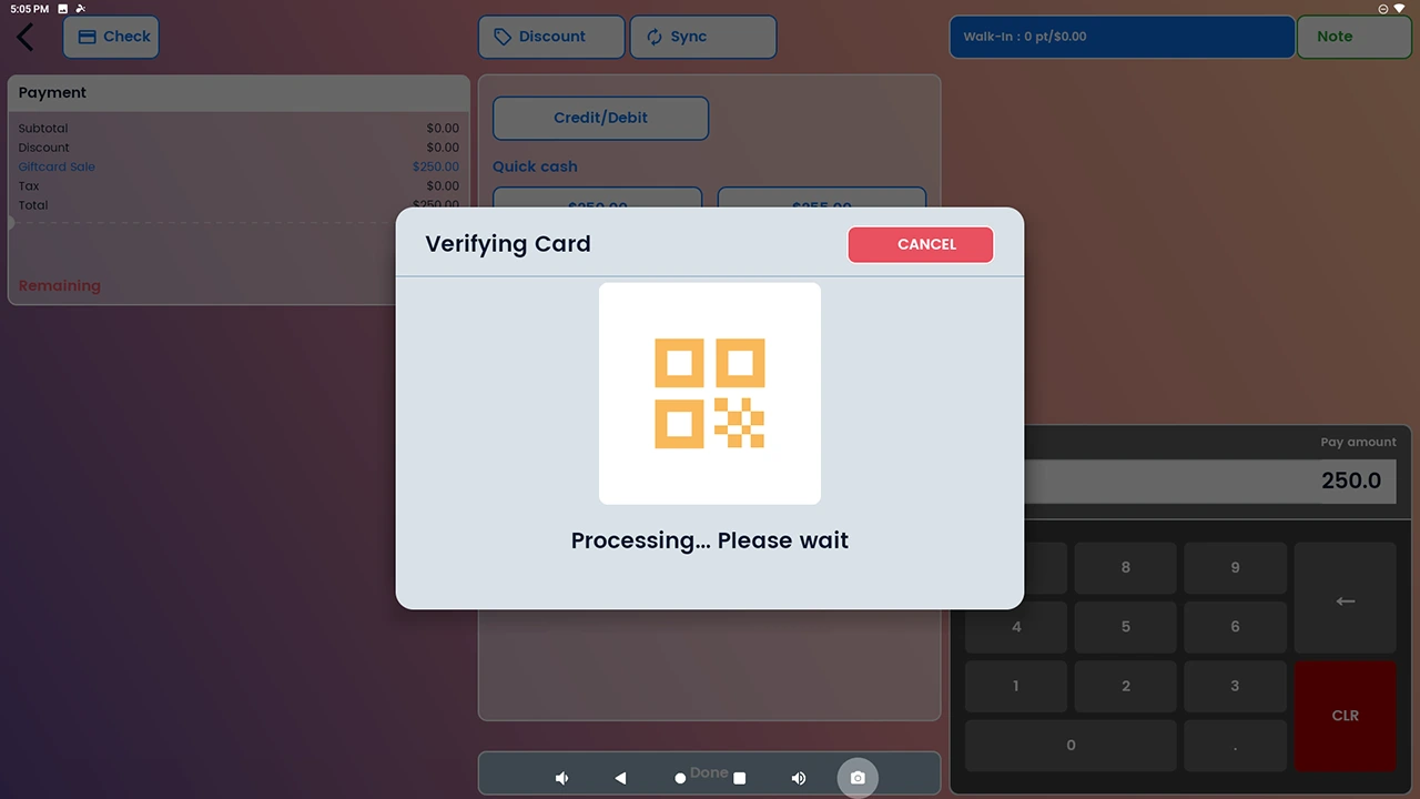 POS Gift card